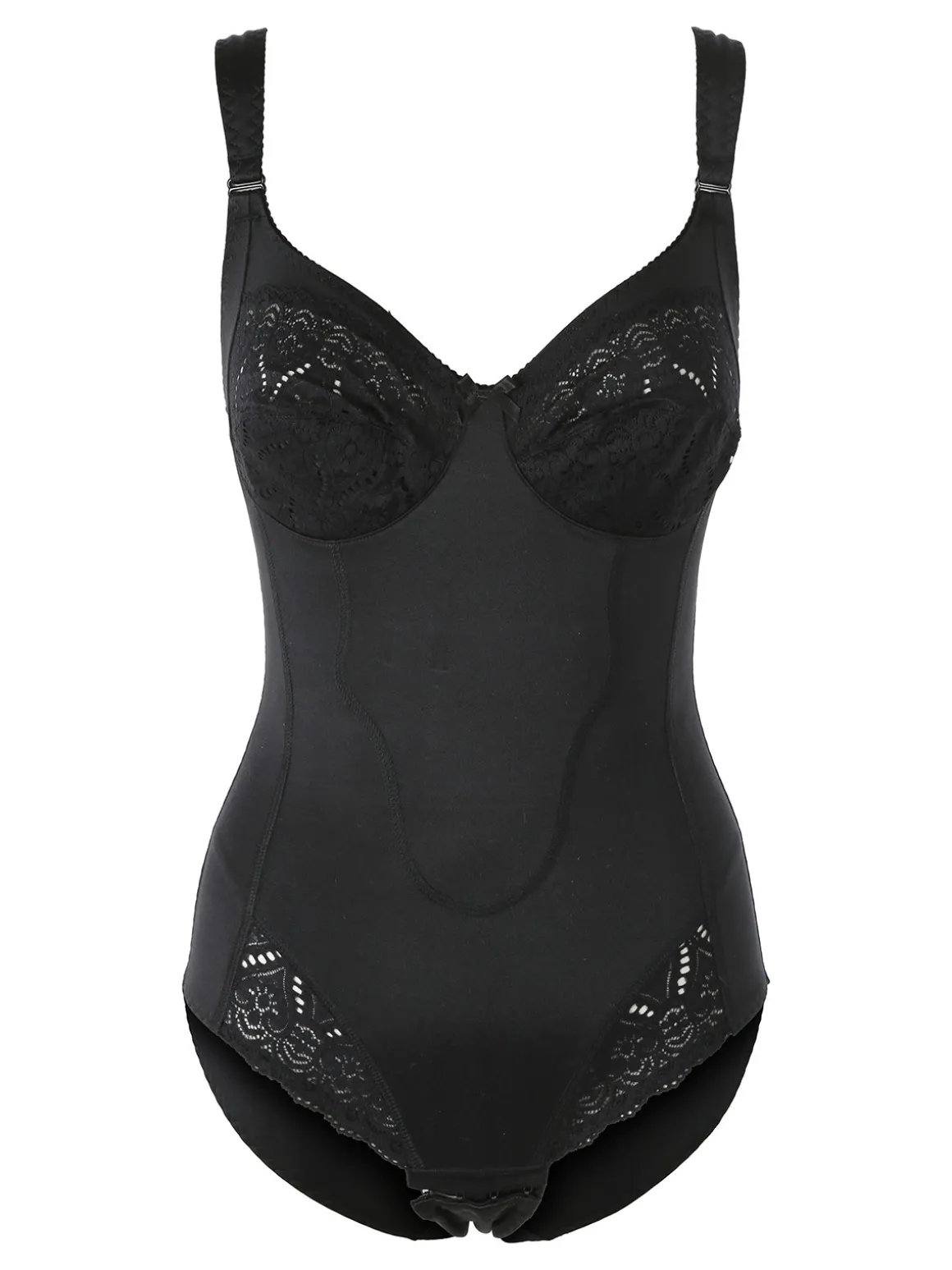Gios 978 Body donna con pizzo COPPA B - nero