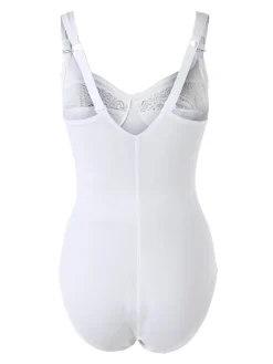 Gios 978 Body donna con pizzo COPPA B - bianco
