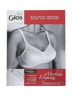 Gios 973 Reggiseno con coppe foderate in cotone COPPA B - bianco