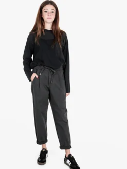 Gioya T-shirt donna oversize a maniche lunghe in cotone