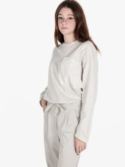 Gioya T-shirt donna oversize a maniche lunghe in cotone