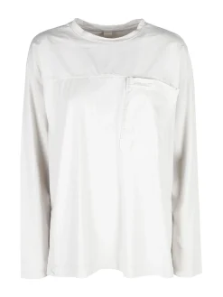 Gioya T-shirt donna oversize a maniche lunghe in cotone