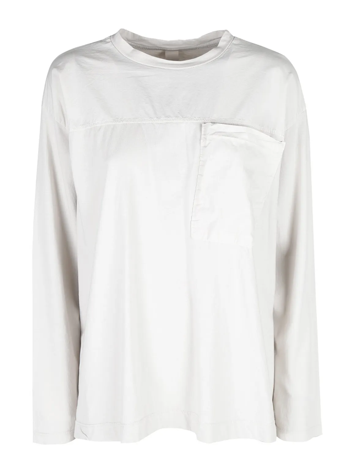 Gioya T-shirt donna oversize a maniche lunghe in cotone