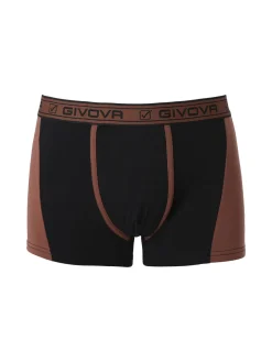Givova Boxer da uomo bicolore in cotone bielastico - marrone