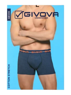 Givova Boxer da uomo in cotone bielastico - blu
