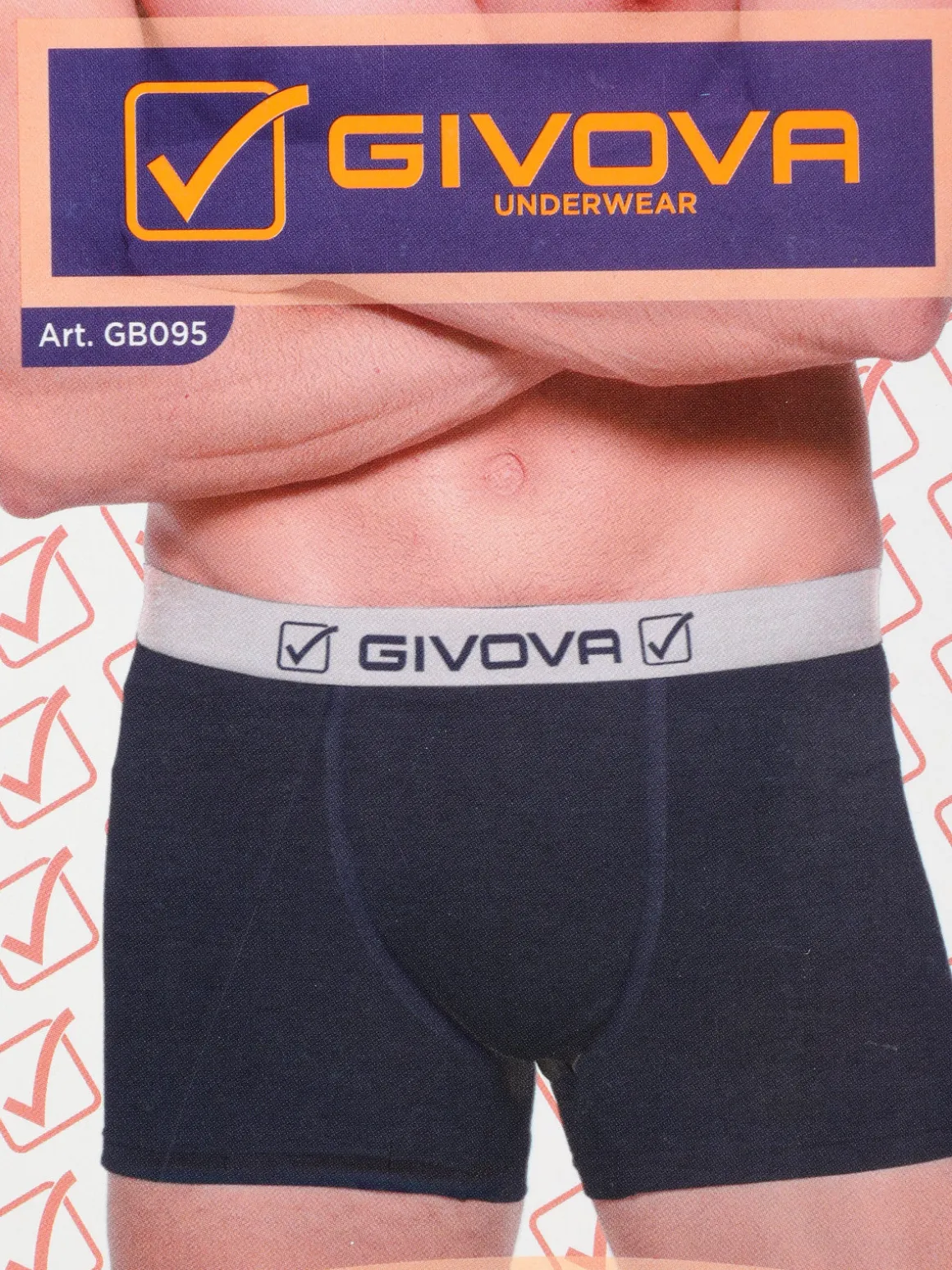 Givova Boxer da uomo tinta unita in cotone bielastico