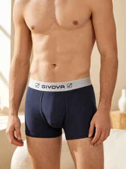 Givova Boxer da uomo tinta unita in cotone bielastico