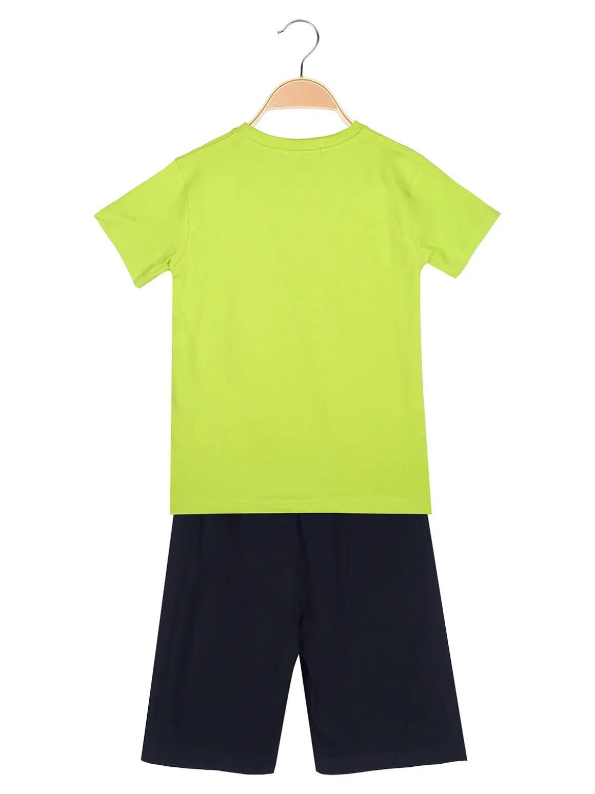 Givova Completo corto da ragazzo 2 pezzi in cotone con t-shirt e bermuda - mela