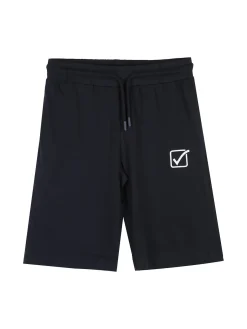 Givova Completo corto da ragazzo in cotone 2 pezzi con logo - blu scuro