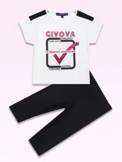 Givova Completo sportivo 2 pezzi da bambina con leggings
