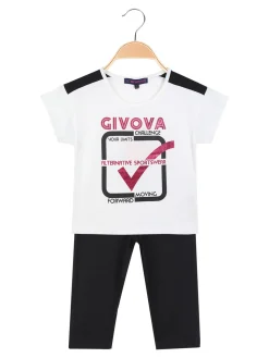 Givova Completo sportivo 2 pezzi da bambina con leggings