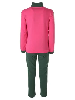 Givova Completo tuta donna felpata 2 pezzi full zip - fucsia