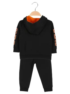 Givova Completo tuta 2 pezzi da neonato con cappuccio e zip - nero