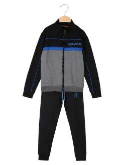 Givova Completo tuta 2 pezzi da bambino con zip - blu