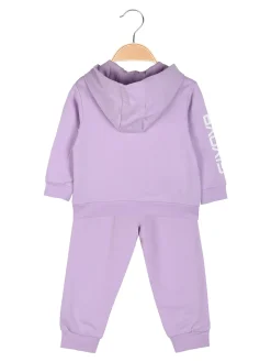 Givova Completo tuta 2 pezzi da neonata con cappuccio e zip - lilla
