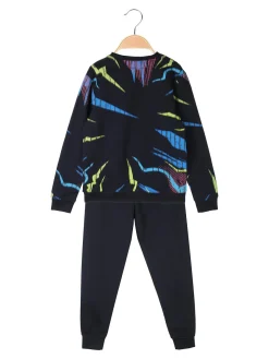 Givova Completo tuta 2 pezzi girocollo da bambino con logo - blu scuro