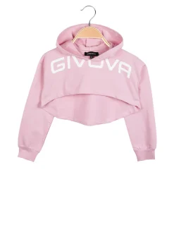 Givova Felpa cropped da ragazza con cappuccio