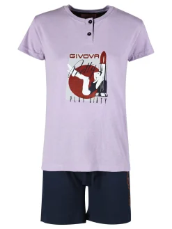 Givova Pigiama corto da donna in misto cotone jersey