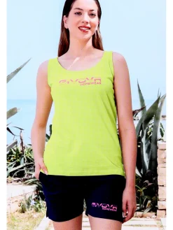 Givova Pigiama corto da donna in cotone con canotta e shorts