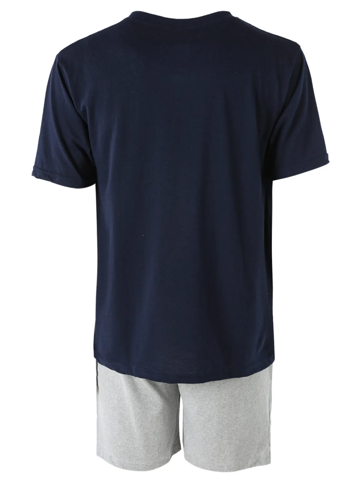 Givova Pigiama corto da uomo in misto cotone con logo - blu scuro