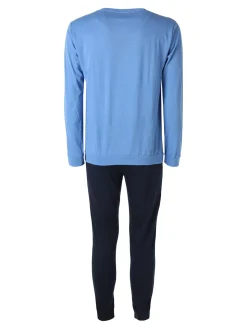 Givova Pigiama lungo da uomo in misto cotone - blu