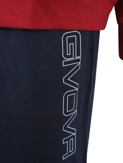 Givova Pigiama lungo da uomo in misto cotone interlock - acqua marina