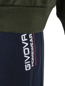 Givova Pigiama lungo da uomo in misto cotone interlock - militare