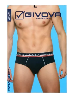 Givova Slip da uomo in cotone bielastico - nero