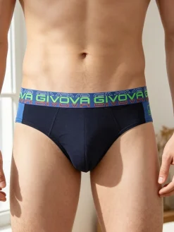 Givova Slip da uomo in cotone stretch - blu scuro