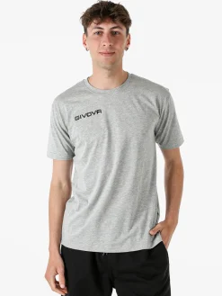 Givova T-shirt girocollo da uomo in cotone - grigio