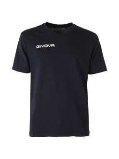 Givova T-shirt girocollo da uomo in cotone - blu scuro