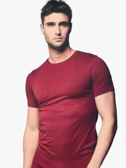 Givova T-shirt intima da uomo in cotone bielastico - bordeaux