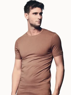 Givova T-shirt intima da uomo in cotone bielastico - cammello
