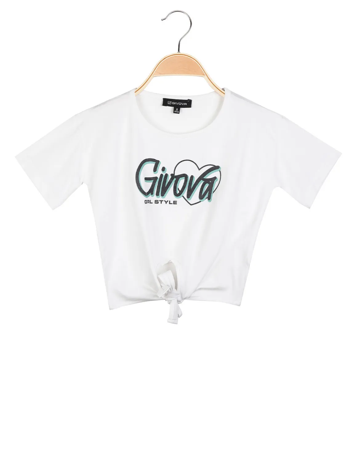 Givova T-shirt manica corta da bambina con nodo