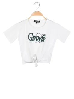 Givova T-shirt manica corta da bambina con nodo