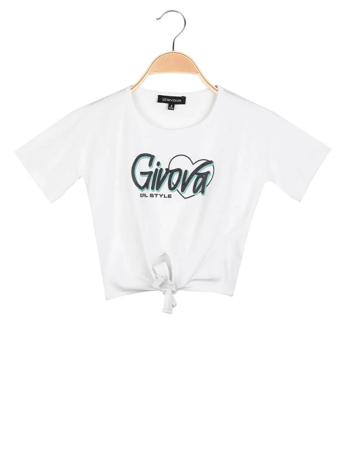 Givova T-shirt manica corta da bambina con nodo