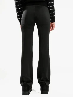Gladys Leggings donna a gamba larga con finale in taglio vivo - nero