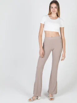 Gladys Leggings donna leggeri con finale a zampa e spacco laterale