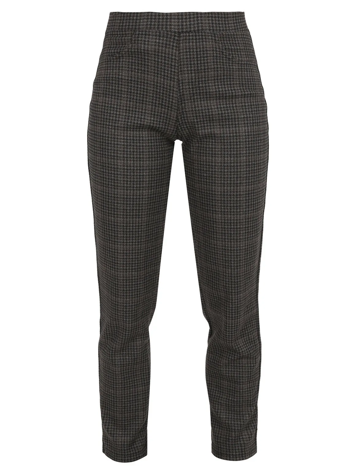 Gladys Leggings donna pied de poule con interno in pile - marrone