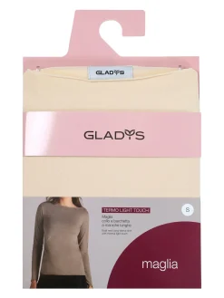 Gladys Maglia donna termo light con scollo a barca - naturale