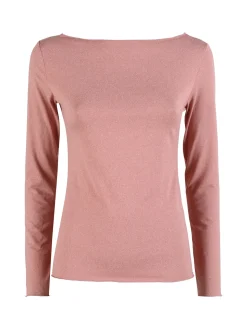 Gladys Maglia donna termo light con scollo a barca - rosa