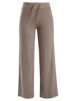 Gladys Pantaloni donna a gamba larga con coulisse - cammello
