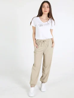 Gladys Pantaloni donna in tessuto tecnico con polsini