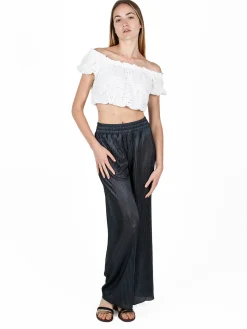 Gladys Pantaloni donna leggeri a palazzo plissettati