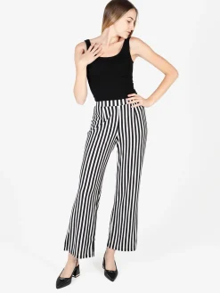 Gladys Pantaloni leggeri da donna a righe verticali