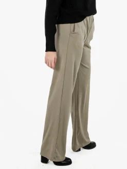 Gladys Pantaloni morbidi da donna a gamba larga - oliva