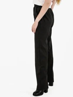 Gladys Pantaloni morbidi da donna a gamba larga - nero