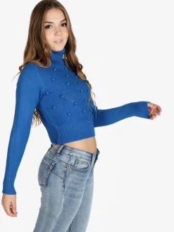 Griffai Maglione cropped donna a dolcevita