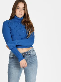 Griffai Maglione cropped donna a dolcevita