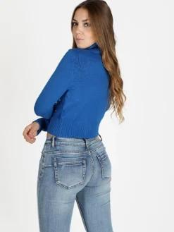 Griffai Maglione cropped donna a dolcevita